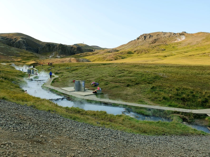 Beautiful view of the Reykjadalur, Olfus, Iceland