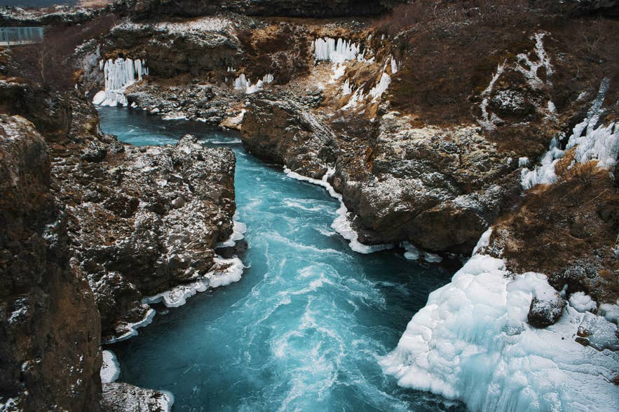 Barnafoss Waterfall in Iceland