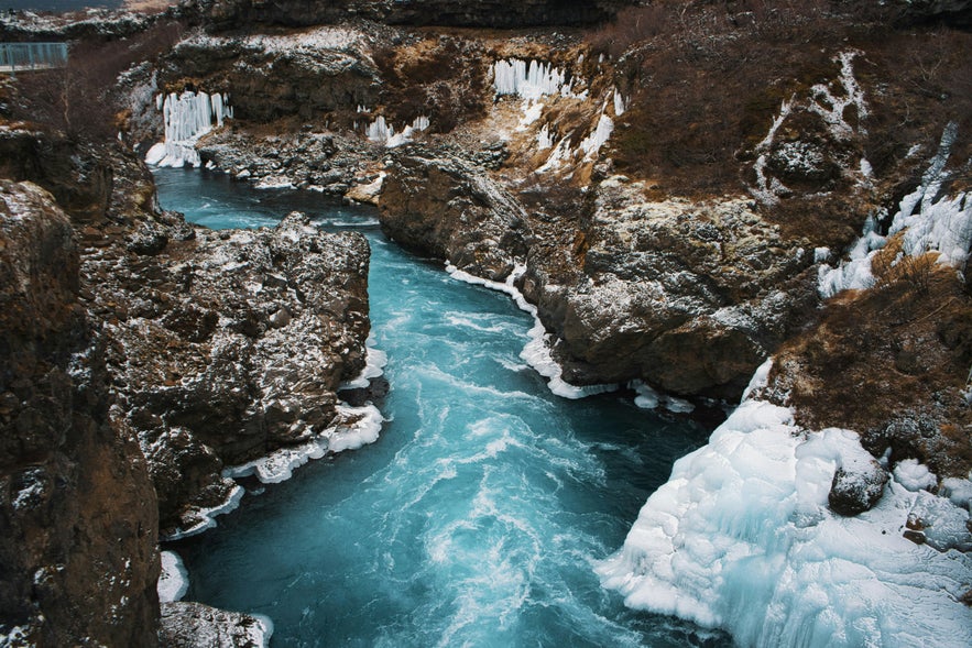 Barnafoss Waterfall in Iceland