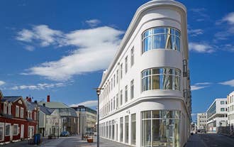 Another look at the historical building of the Reykjavik Konsulat Hotel in Iceland.