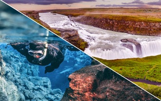 Cercle d'Or & Plongée au Tuba à Silfra avec Photos Sous l'Eau Gratuites