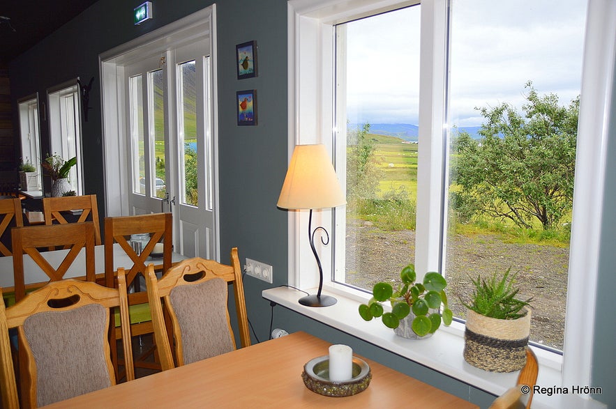 The café at Reykhólabúðin at Reykhólar village