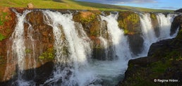 The extraordinary Kolufossar waterfalls in Kolugljúfur Canyon in North-Iceland