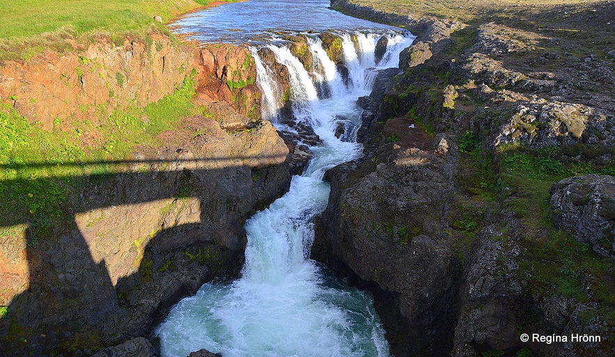 Kolufossar waterfalls in Kolugljúfur canyon