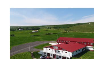 Guesthouse Narfastadir is North Iceland from above.