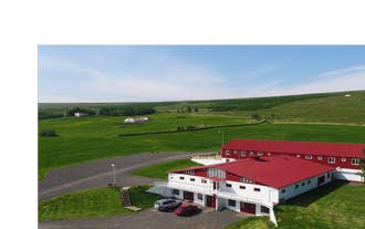 Guesthouse Narfastadir is North Iceland from above.