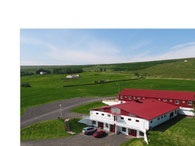 Guesthouse Narfastadir is North Iceland from above.