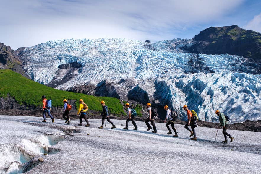 Icelandic Mountain Guides group on a glacier hike