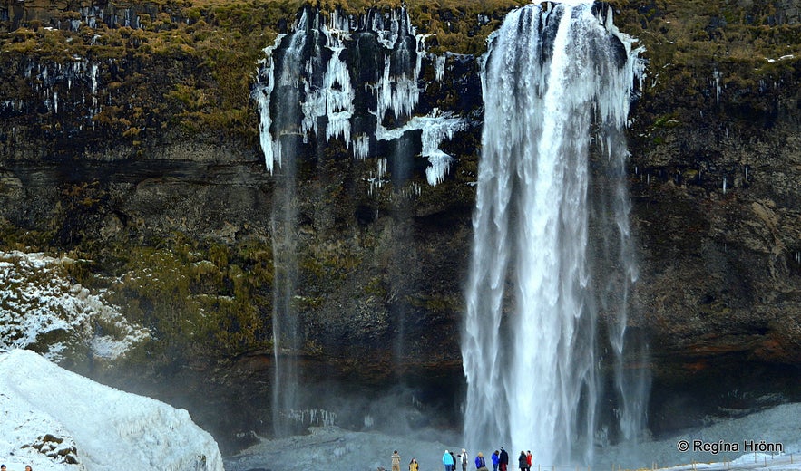 Seljalandsfoss in the wintertime