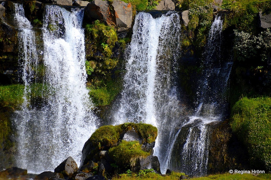 The lower cascade of Merkjárfoss