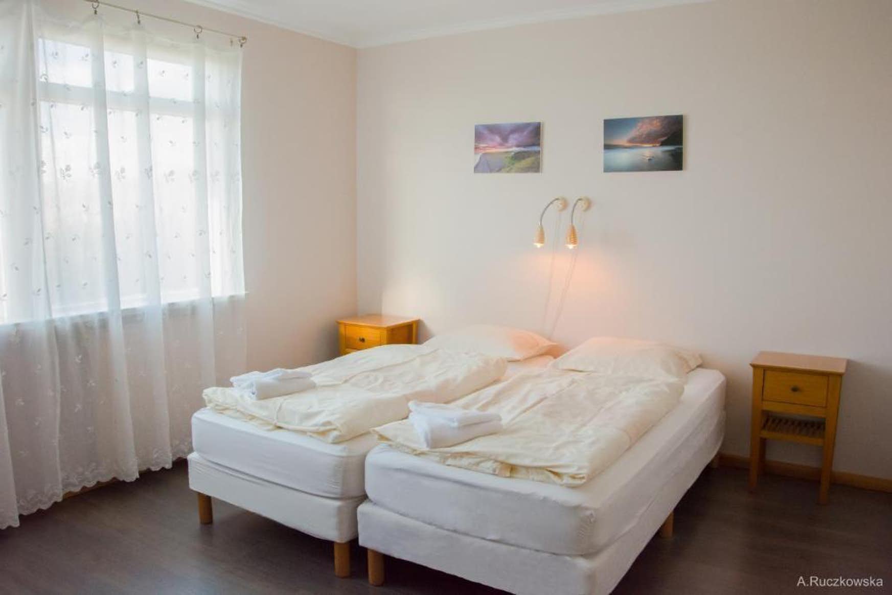 Hotel Burfell has bright, spacious rooms.