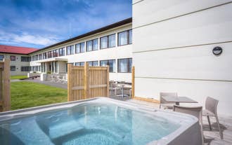 Hotel Laugarbakki has geothermal hot tub bathing opportunities.