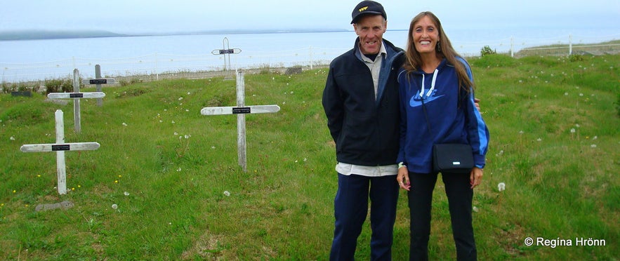 Regína with her relative Kristinn at Kverná Grundarfjörður