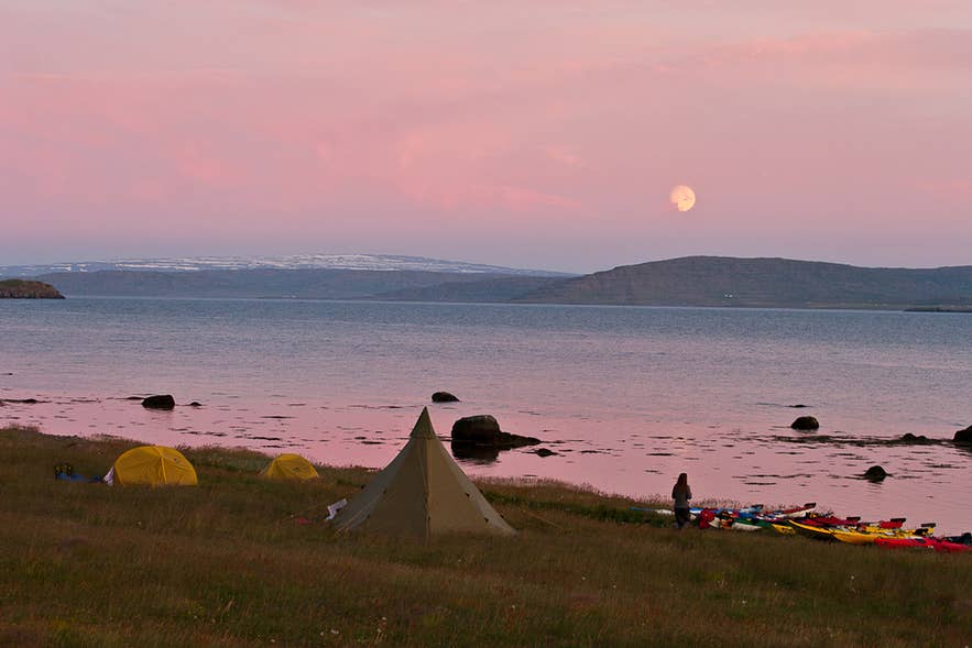Camping in the Westfjords.