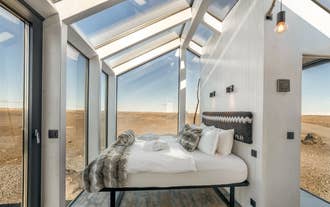 Glass Cottages is a family-run retreat surrounded by pristine lava fields.