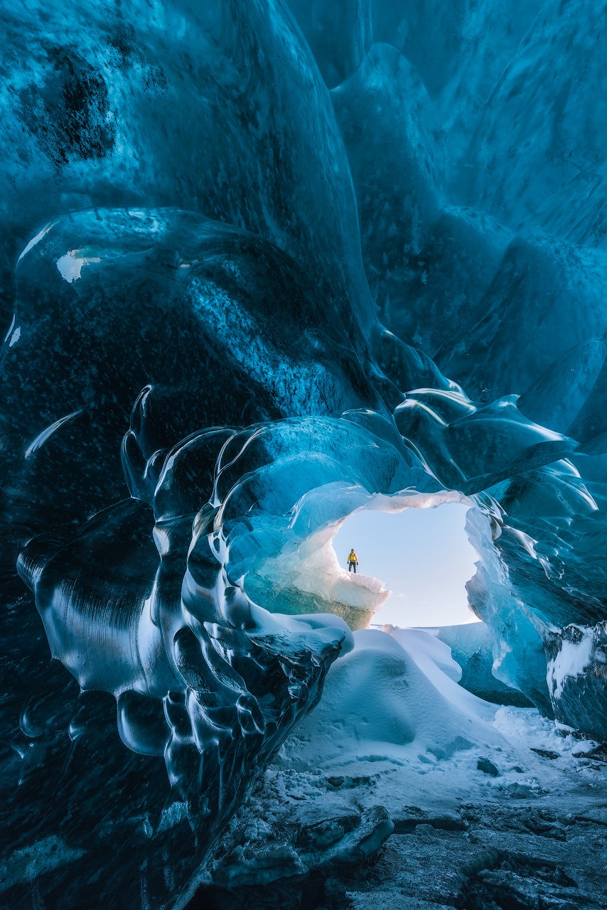 Aventura en la Cueva de Hielo Azul del Glaciar Vatnajokull desde Jokulsarlon