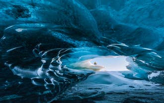 Visite Aventure dans une Grotte de Glace Bleue du Glacier Vatnajokull depuis Jokulsarlon