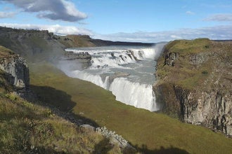 Gullfoss waterfall in South Iceland is more powerful in summer.