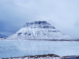 Kirkjufell is a peak on the north shore of Snaefellsnes.