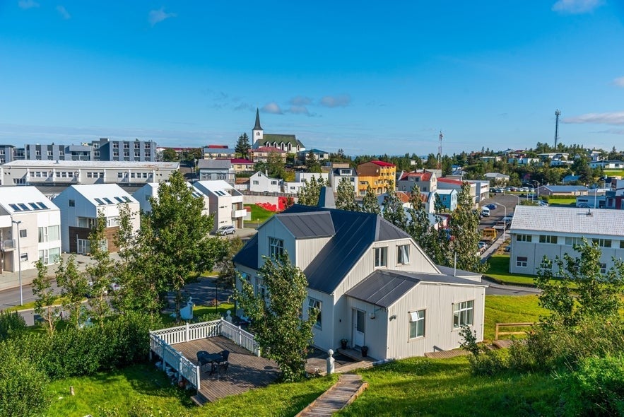 Borgarnes is the largest town in the area of Borgarfjordur