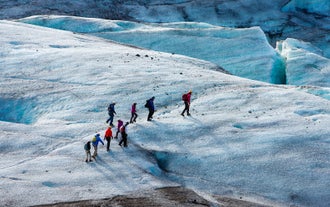 Brevandring for nybegynnere på Skaftafall på isbreen Vatnajokull