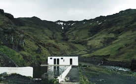 Seljavallalaug is a protected outdoor pool in southern Iceland.