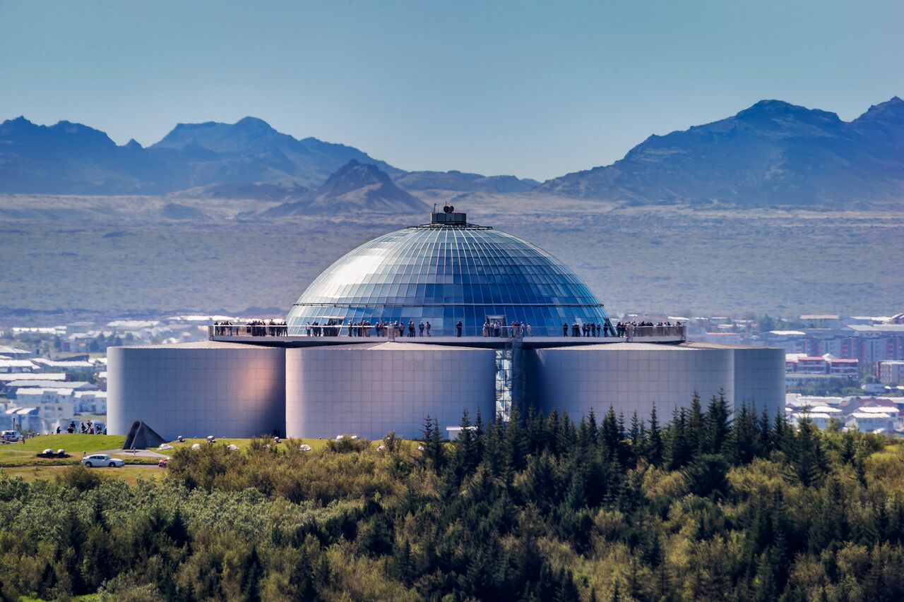 Perlan Museum offers panoramic views of the surrounding city.