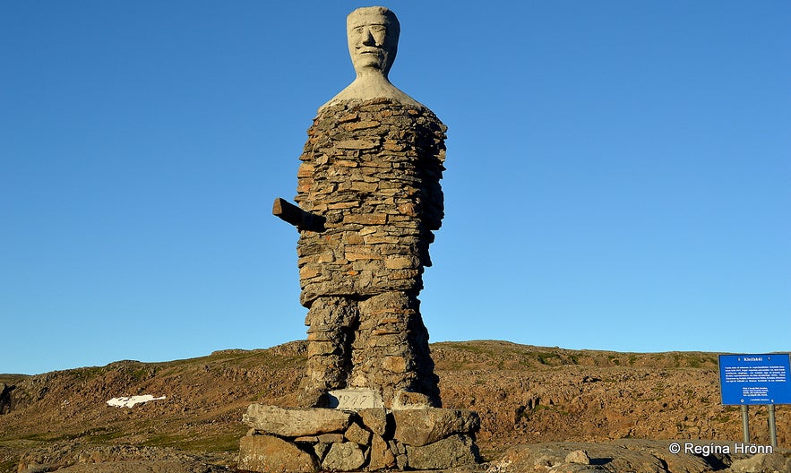 The 2 Stone-men in the Westfjords of Iceland - Kleifabúi on Kleifaheiði and the Stone-man by Penna