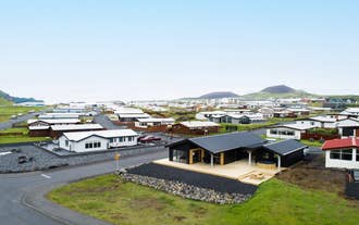 The Luxury Ocean Villa is located on the shore of the Westman Islands.
