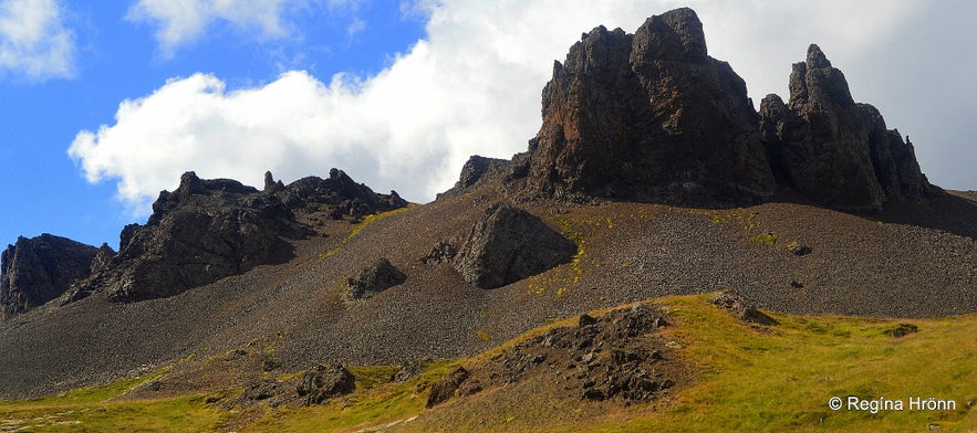 Bjartmarssteinn Rock in the Westfjords Region of Iceland - the Market Town of the Elves