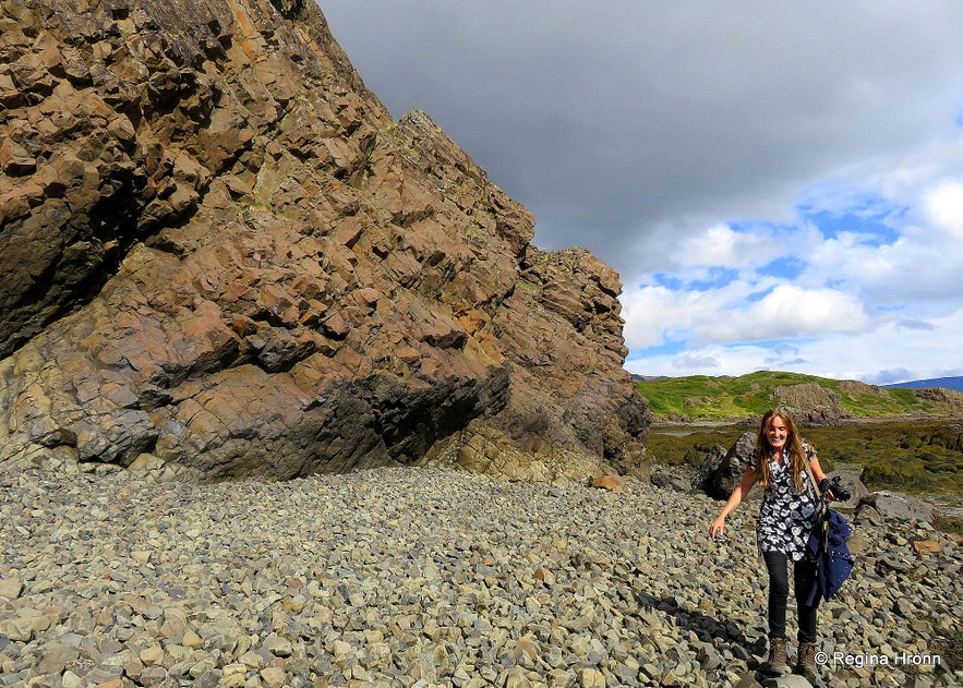 Bjartmarssteinn Rock in the Westfjords Region of Iceland - the Market Town of the Elves