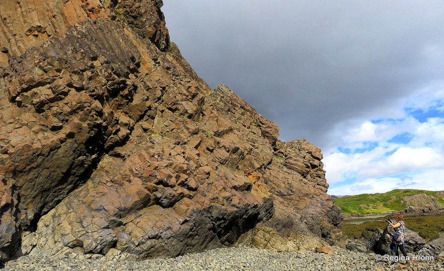 Bjartmarssteinn Rock in the Westfjords Region of Iceland - the Market Town of the Elves