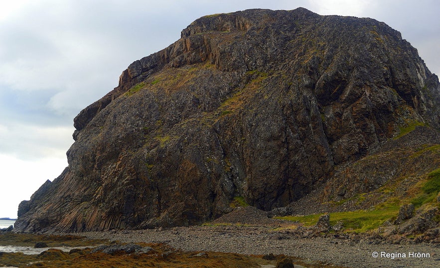 Bjartmarssteinn Rock in the Westfjords Region of Iceland - the Market Town of the Elves