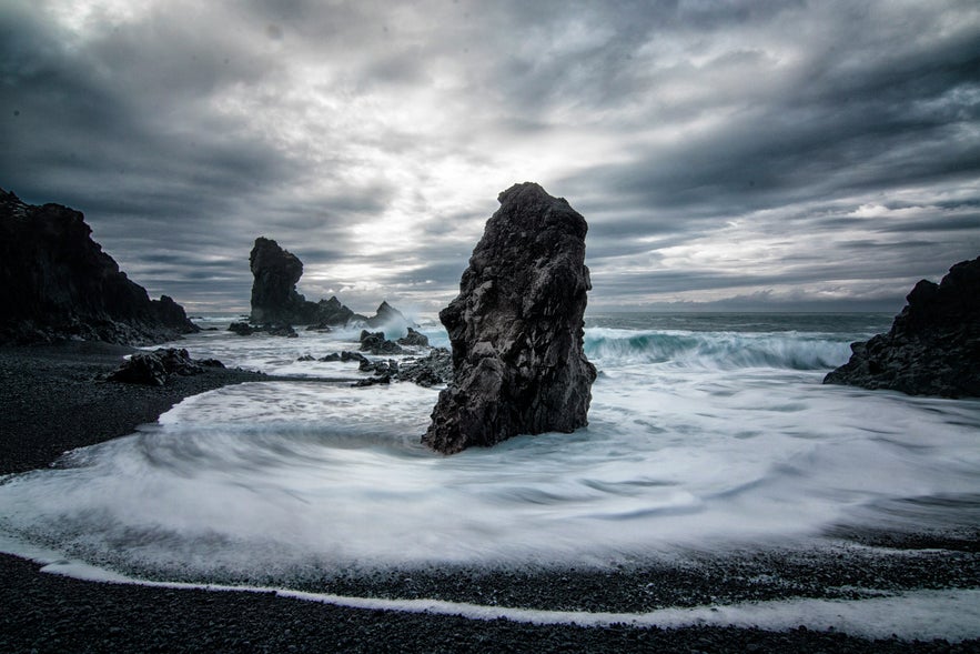Beautiful view of Djupalonssandur Beach