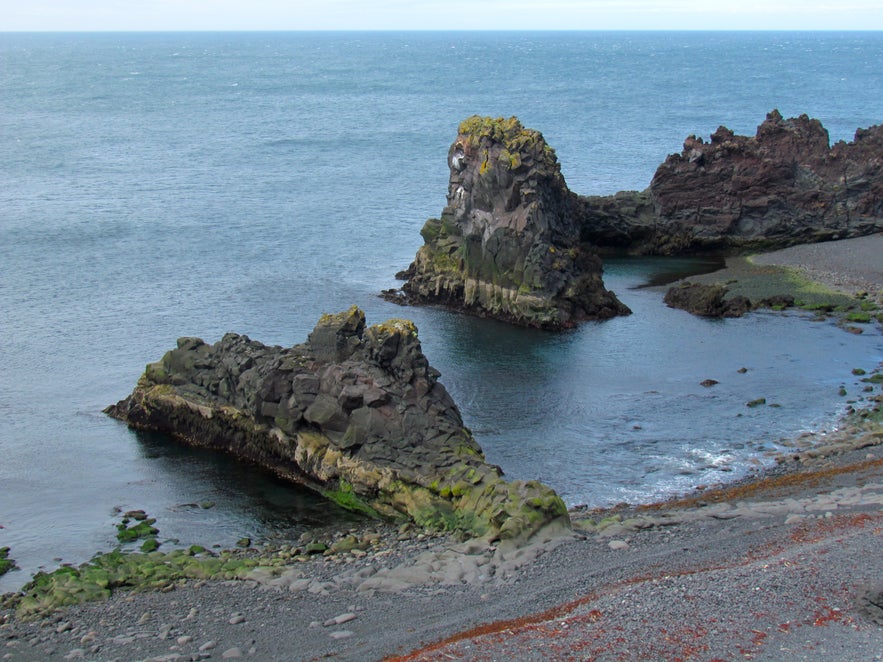 Aerial view of Dritvík Cove