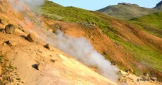 The colourful Geothermal Areas by Mt. Ölkelduhnúkur and Ölkelduháls in South Iceland