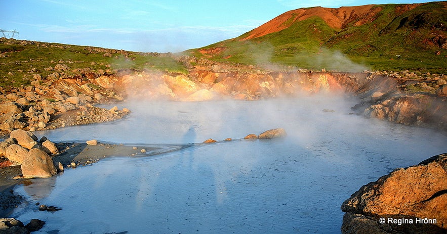 The colourful Geothermal Areas by Mt. Ölkelduhnúkur and Ölkelduháls in South Iceland