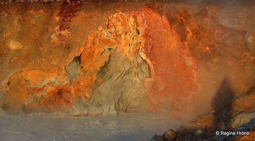 The colourful Geothermal Areas by Mt. Ölkelduhnúkur and Ölkelduháls in South Iceland