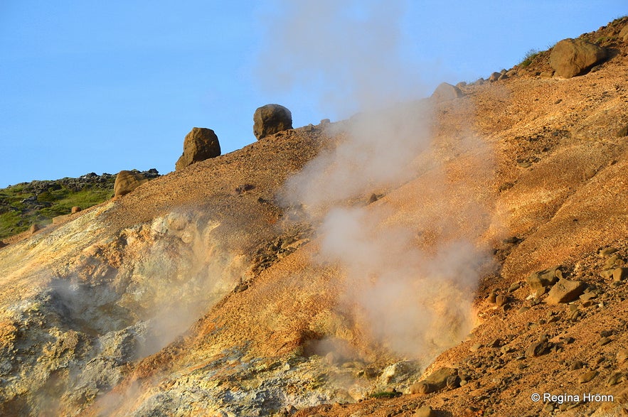 The colourful Geothermal Areas by Mt. Ölkelduhnúkur and Ölkelduháls in South Iceland