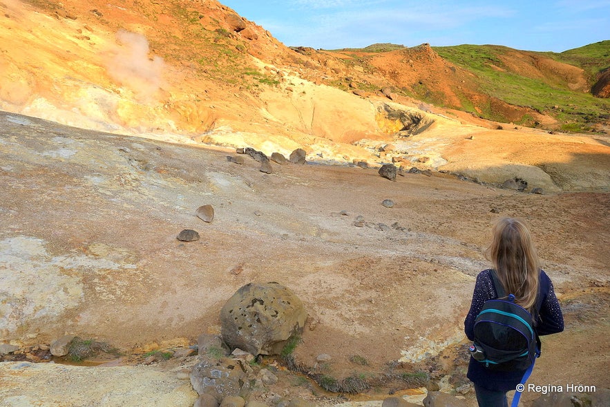 The colourful Geothermal Areas by Mt. Ölkelduhnúkur and Ölkelduháls in South Iceland