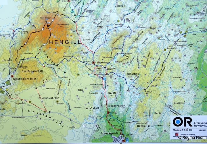 The colourful Geothermal Areas by Mt. Ölkelduhnúkur and Ölkelduháls in South Iceland