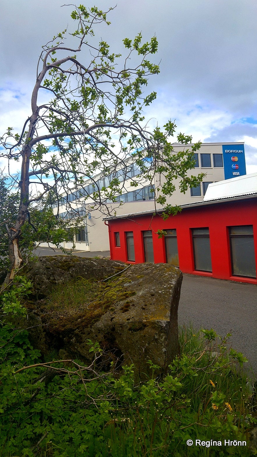 Huldumannssteinn í Reykjavík - The Elf Rock in Reykjavík, the Capital City of Iceland