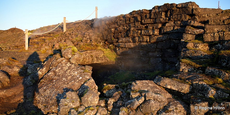 Beautiful sunset at Eldvörp Row of Craters on the Reykjanes Peninsula in  SW-Iceland