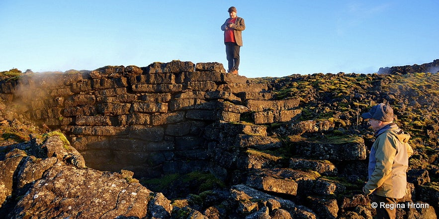 Beautiful sunset at Eldvörp Row of Craters on the Reykjanes Peninsula in  SW-Iceland