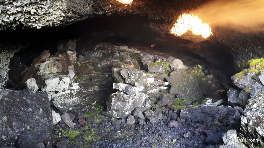 Beautiful sunset at Eldvörp Row of Craters on the Reykjanes Peninsula in  SW-Iceland