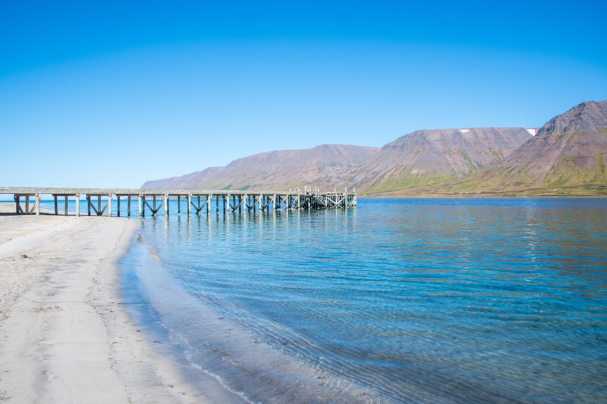 Side view of Onundarfjordur Pier