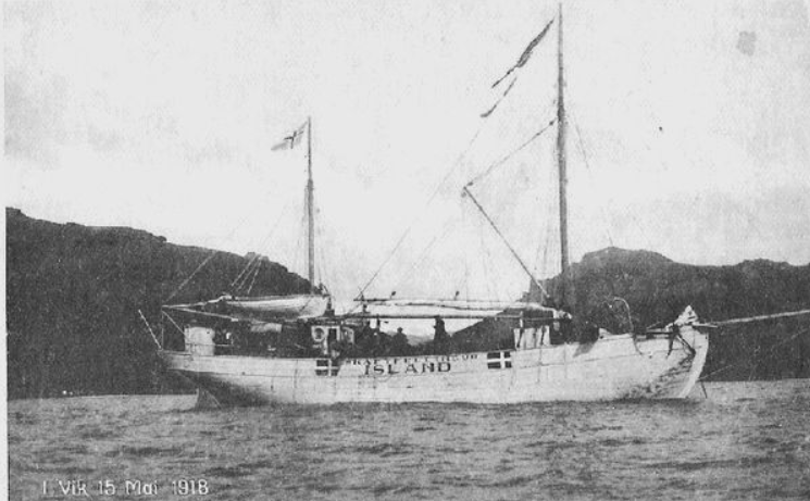 A vintage photo of the boat at Skaftfellingur Museum
