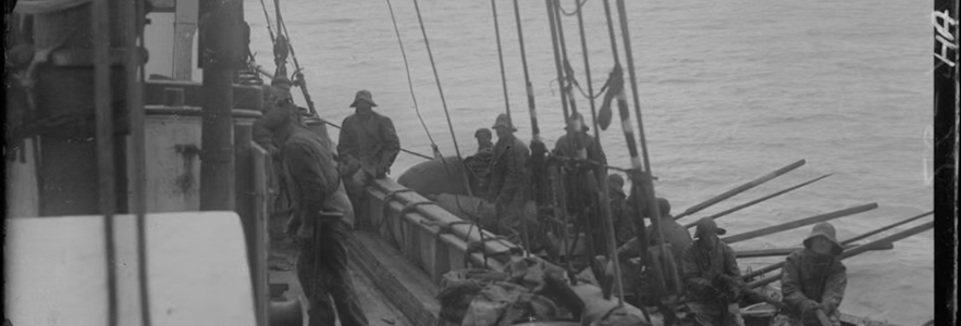 Vintage photo of the historic sailors at Skaftfellingur Museum