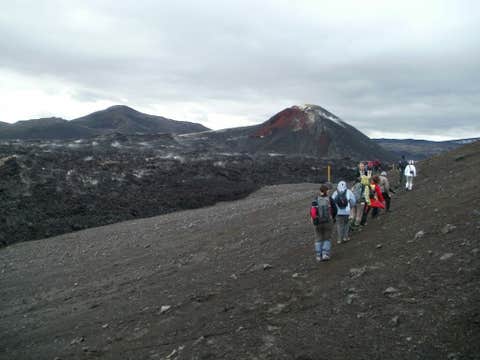 Hikers Pass Highland Bus Transfer from Reykjavik to Skogar