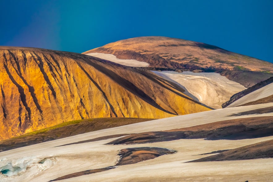 Breathtaking landscape of Hrafntinnusker Mountain Peak in Iceland’s Highlands.